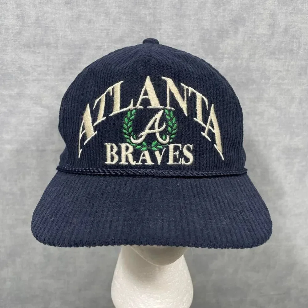 Atlanta Braves corduroy snap back hat